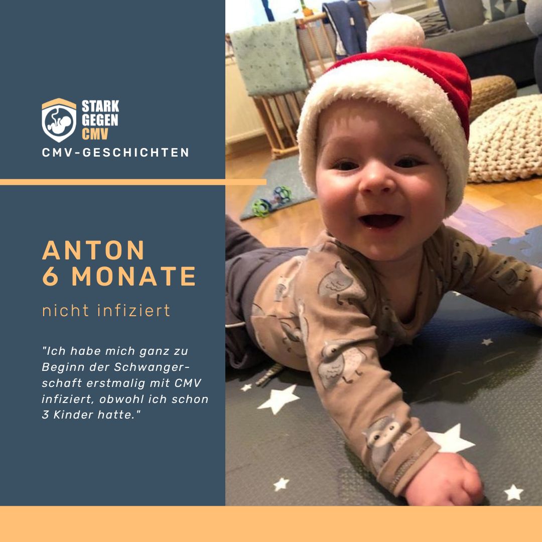 Anton, 6 Monate, nicht infiziert