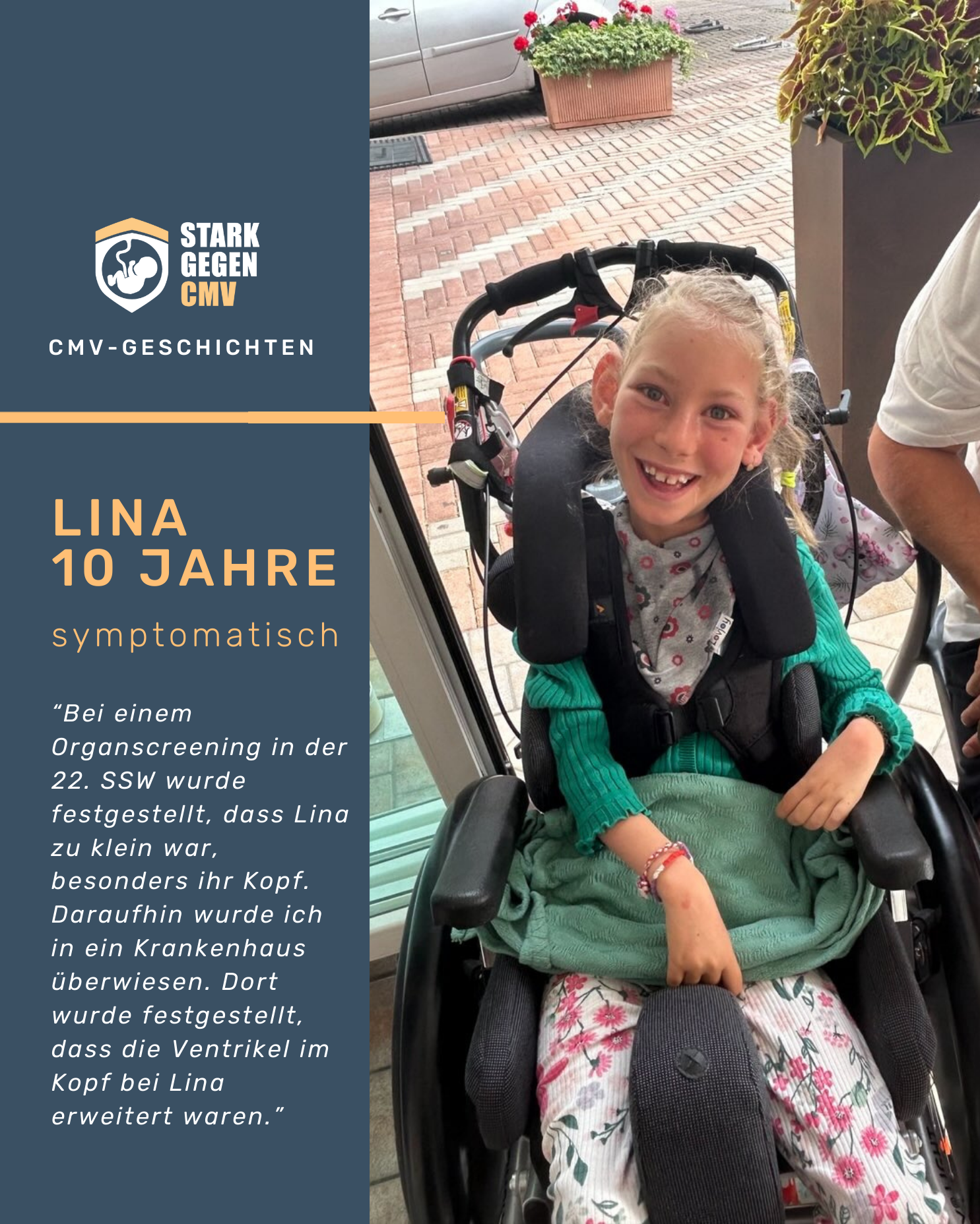Lina, 10 Jahre, symptomatisch